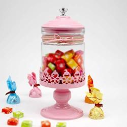 Christmas Glass Jar Candy Sugar Storage Bowl Glass Bottle Wedding Gift Hollow Home Decoration Accessories Halloween Candy Jar,White