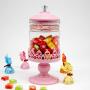 Christmas Glass Jar Candy Sugar Storage Bowl Glass Bottle Wedding Gift Hollow Home Decoration Accessories Halloween Candy Jar,White