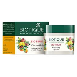 Biotique Bio Fruit Whitening Lip Balm lightens & Evens-Out Lip Tones 12gm I Legal disclaimer- Product having Manufacturing Date printed and all products having 36 Months expiry.