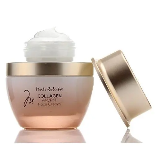 Merle Roberts Day and Night Face Cream with Collagen. Anti-Aging face cream for Wrinkles, Fine Lines, Uneven Skin Tone, and Dry Skin. 1 fl oz (30ml) jar. (1oz) Merle Roberts Day and Night Face Cream with Collagen. Anti-Aging face cream for Wrinkles, Fine Lines, Uneven Skin Tone, and Dry Skin. 1 fl oz (30ml) jar. (1oz)