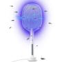 GLOUE 2 in 1 Bug Zapper, Electric Fly Swatter Mosquitoes Killing without Waving Hands, Fly Zapper Indoor Mosquito Swatter Suitable for Home and Outdoor, 3000 Volts & USB Charger GLOUE 2 in 1 Bug Zapper, Electric Fly Swatter Mosquitoes Killing without Waving Hands, Fly Zapper Indoor Mosquito Swatter Suitable for Home and Outdoor, 3000 Volts & USB Charger