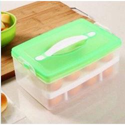 Kitchen Food Storage Jar Airtight Food Storage Kitchen Portable Plastic Double Layer Egg Storage Box   Creative The Fridge Contains A Large Crisper moisture-proof multi-purpose (Color : #1)