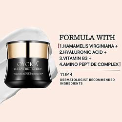 OYOKA Lucent Regenerist Cream, Anti-Aging Face Moisturizer with Hyaluronic Acid & Vitamin B3+ & Peptide Complex | Triple Power , 1.7 oz