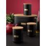 Typhoon Otto Tea, Coffee and Sugar Storage Canister with Bamboo Lid, Set of 3, Black, 1 Litre