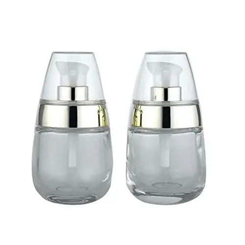 2PCS 30ml 1oz Empty Refillable Glass Container Makeup Cosmetic Face Cream Lotion Pump Bottles Jars Pots 2PCS 30ml 1oz Empty Refillable Glass Container Makeup Cosmetic Face Cream Lotion Pump Bottles Jars Pots