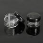 Xunlin 10 pcs Mini Cosmetic Empty Jar Pots Makeup Eye Face Cream Powder Container Acrylic Nail Art Sticks Bead Storage Round Holder Kit