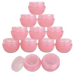 6PCS 30G / 30ML BPA Free Frosted Container Mushroom Jars Pot Bottle With Inner Liner For Makeup Cosmetics Sample Scrubs Oils Salves Creams Lotions Beauty Aids Nail Accessories(Pink)