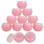 6PCS 30G / 30ML BPA Free Frosted Container Mushroom Jars Pot Bottle With Inner Liner For Makeup Cosmetics Sample Scrubs Oils Salves Creams Lotions Beauty Aids Nail Accessories(Pink)