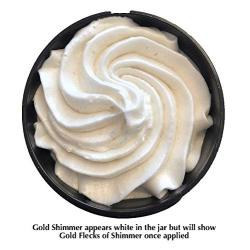 Organic Gold Body Shimmer Whipped Body Butter – Sexy Sparkle For Natural Skin Radiance – Chemical Free Shimmering Moisturizer - Glimmer Goddess