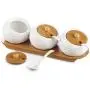 Poterie Moderne en Porcelaine DUDDP : Ensemble de Rangement, Couvercle en Bambou, Cuillère Céramique, Plateau en Bambou – Idéal pour Sucre, Thé, Café, Épices – Pot à Cruet Parfait pour Votre Maison Poterie Moderne en Porcelaine DUDDP : Ensemble de Rangement, Couvercle en Bambou, Cuillère Céramique, Plateau en Bambou – Idéal pour Sucre, Thé, Café, Épices – Pot à Cruet Parfait pour Votre Maison