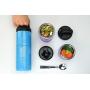 ICONIQ Qore Stackable Stainless Steel Insulated Food Jar with Fold-Out spoon (Stack Pack | Ocean Blue)