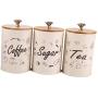 Ensemble de bocaux de rangement en métal créatif joyMerit pour cuisine, 1L (thé, café, sucre) Ensemble de bocaux de rangement en métal créatif joyMerit pour cuisine, 1L (thé, café, sucre)