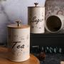 Kitchen Storage Canister, 3pcs Zinc Coating Iron Canister Multifunctional Vintage Metal Dry Food Jars Set With Cover for Tea, Coffee and Sugar