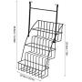Household Storage Box Coated Iron Wire 3-Tier Elevated Spice Jars Bottles Rack Kitchen Storage Shelf Organizer for Bathroom Kitchen