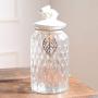 Clear Crystal Storage Tank Candy Jar Tea Pot Snack Cans Practical Cover Transparent Glass Sauce Bottle Home Kitchen Decoration,M