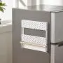 Magnetische Gewürzregal Organizer Tier Kühlschrank Gewürz Lagerregal für Ölbehälter Salz Pfeffer Kleine Dinge Weiß