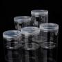 XISAOK Clear Strong PET Round Food Storage Container Jar Sealed Pot Can with Clear Lid