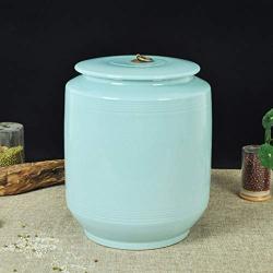 Food Jars & Crocks Rice Storage Kitchen Ceramic M Cylinder With Lid Sealed Storage Tank Household Moisture-proof Insect-proof Jar Ice Crack Glaze No Smell (Color : B, Size : 2833cm)