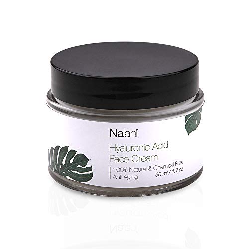 Nalani Hyaluronic Acid Moisturizing Cream: Best Face & Neck Cream | Organic Deeply Hydrating Avocado Banana Essential Oil Formula, For Men and Women | Made with Anti- Microbial Ingredients (1.7 oz)