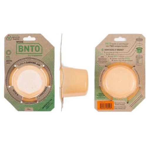 BNTO by Cuppow - Canning Jar Lunchbox Adaptor - Wide Mouth - 6oz - Orange