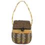 Woven Food Storage Container with Lid - Kitchen Pantry Canisters - Candy, Cookie, Rice and Spice Jars - Sugar or Snacks Container - Square