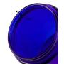 Cobalt Blue Thick Glass Straight Sided Jar with White Metal Airtight Lid - 4 oz / 120 ml (12 pack) + Spatulas