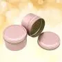UPKOCH 5Pcs Round Candle tins Candy Jars with lids Storage tin Boxes Tea Storage Container - 6.5x4.5cm 100ml,3.5oz (Rose Gold)