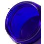 Cobalt Blue Thick Glass Straight Sided Jar with White Metal Airtight Lid - 2 oz / 60 ml (12 pack) + Spatulas and Labels