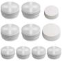 Set of 32 Mason Jar Lids Regular Mouth and Wide Mouth with Leak Proof Platinum Silicone Sealing Lid, findTop Storage Caps with Silicone Seals for Jars (8 Wide and 8 Regular)