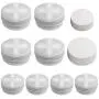 Set of 32 Mason Jar Lids Regular Mouth and Wide Mouth with Leak Proof Platinum Silicone Sealing Lid, findTop Storage Caps with Silicone Seals for Jars (8 Wide and 8 Regular)