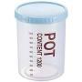 Tree House Round Storage Canisters with Scale, Plastic Sealed jar with lids Herbs Pot Canisters Sets for The Kitchen Pack of 5-E 1500mlx5
