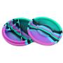YHSWE 1 40ml Silicone Wax Container Black/Blue/Purple/Green Non Stick Multi Use Storage Oil Jars for Balm, Paint, Makeup- Smell Proof Air Tight Case