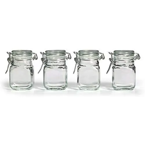 20 Pièces Petits Pots en Verre Transparent 7.6 cm (3 20 Pièces Petits Pots en Verre Transparent 7.6 cm (3