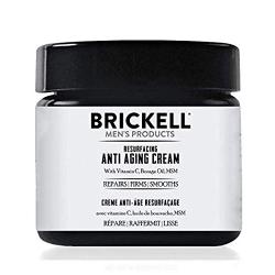 Brickell Mens Products Resurfacing Anti-Aging Cream For Men, Natural and Organic Vitamin C Cream, 2 Ounce, Unscented