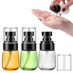 Travel Lotion Bottle, Segbeauty 3pcs Dispenser Bottles Set for Essence Shampoo Conditioner 30ml/1oz Empty Refillable Pressed Pump Bottle Cosmetic Containers