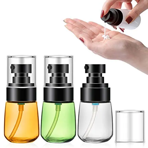 Travel Lotion Bottle, Segbeauty 3pcs Dispenser Bottles Set for Essence Shampoo Conditioner 30ml/1oz Empty Refillable Pressed Pump Bottle Cosmetic Containers