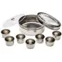 KüchenCraft World of Flavours Edelstahl Authentisches Indisches Muster Masala Dabba