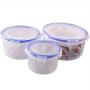 Kitchen Food Storage Jar Airtight Food Storage Circular Seal Microwave Crisper Large And Small Three Packs moisture-proof multi-purpose