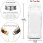 Spice Rack Cabinet Organizer, Spice Jars with 23 Glass Bottles, Pantry Kitchen Shelf Storage Organization, Bamboo