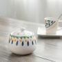 LQQGXLCondiment bottle, jar condiment storage box Spice jar Spice jar Spice storage box Ceramic sugar bowl Condiment jar Sugar bowl