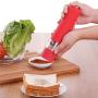 JUSTDOLIFE Pepper Grinder Salt Shaker Plastic Battery Operated Pepper Mill Salt Grinder for Home
