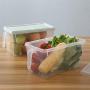 Rectangle Food Storage Containers Kitchen Portable Storage Box PP Material Refrigerator Food Preservation Box Kangsanli (Light Green)