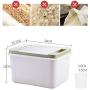 10KG Cereal Storage Container Insectproof and Moistureproof with Lid,Rice Organizer Container,Large Grain Storage Dispender with Rice Cup for Oatmeal Sugar Nuts Beans Corn Flour Dry Food