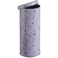 Premier Housewares Stellar Storage Canister, Tin, Pink, 8 x 8 x 18 cm