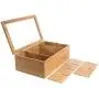 Boîte de rangement pour thé en bambou 100% Randomgrounds, Taille Haute, Contient plus de 120 sachets de thé debout ou couchés, 8 compartiments réglables, Finition bois naturelle. Boîte de rangement pour thé en bambou 100% Randomgrounds, Taille Haute, Contient plus de 120 sachets de thé debout ou couchés, 8 compartiments réglables, Finition bois naturelle.