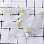 3 Pièces Flacons en Verre de 30ML 1OZ Remplissables avec Bouchon en Caoutchouc Blanc et Anneau en Bois Transparent 3 Pièces Flacons en Verre de 30ML 1OZ Remplissables avec Bouchon en Caoutchouc Blanc et Anneau en Bois Transparent