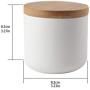 HMANE Ceramic Food Storage Jars, 8.8FL OZ/260ML Containers Sealed Canisters with Lid for Coffee Tea Spice and More - White S