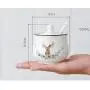Bocal de Conserve pour Sucre et Sel avec Motif Élan en Céramique, Couvercle et Cuillère Bocal de Conserve pour Sucre et Sel avec Motif Élan en Céramique, Couvercle et Cuillère
