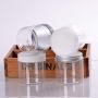 6PCS (200ML/6.8OZ) Transparent Empty Plastic Boxes with Clear Screw Cap Refillable Cosmetic Container Jar Facial Cream Face Eye Essence Hair Film Candy Honey Holder Trial Sample Case