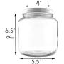64oz Glass Wide Mouth Jar with BPA Free Leak Proof Plastic Lid (Half Gallon); Food Grade Products, Made in the USA (red, 1)